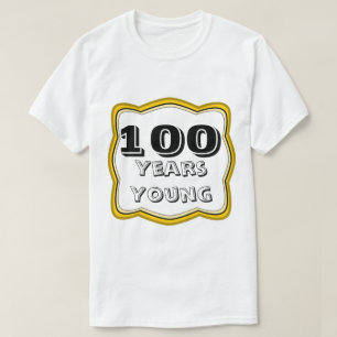 Camiseta 100 años cumpleaños de los jóvenes de 100o