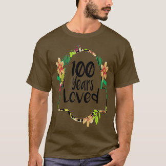 Camiseta 100 años de amor Hombres Mujeres 100 años de edad