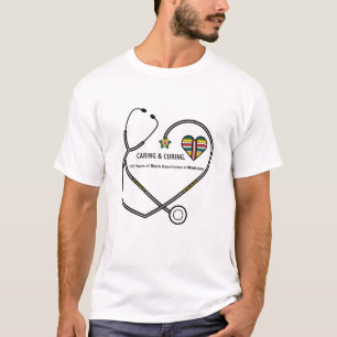 Camiseta 100 años de Excelencia Negra en Medicina Estetosco