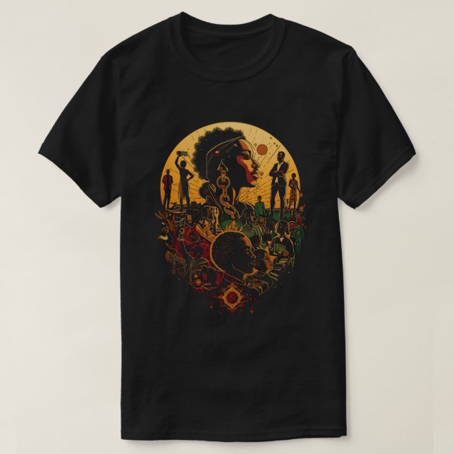 Camiseta 100 años de historia negra – pasado presente futur (Diseño del anverso)