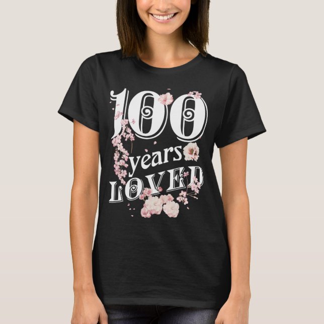 Camiseta 100 años querida abuela 100.ª criada de cumpleaños (Anverso)