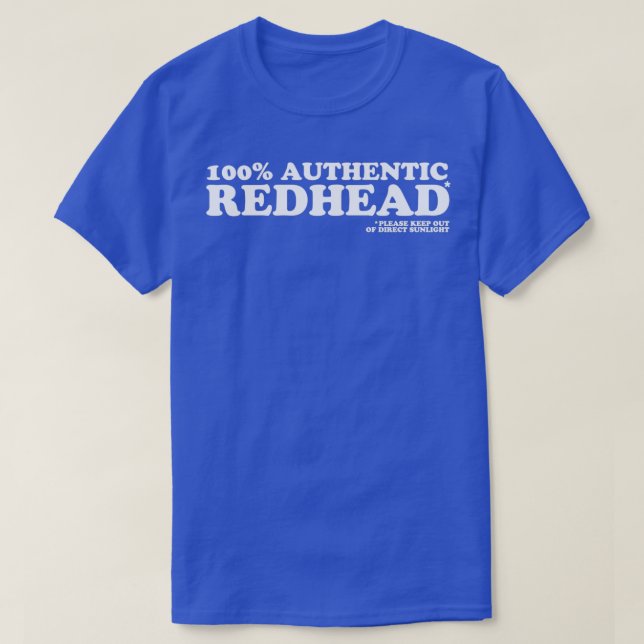 Camiseta 100 Authentic Redhead 2 (Diseño del anverso)