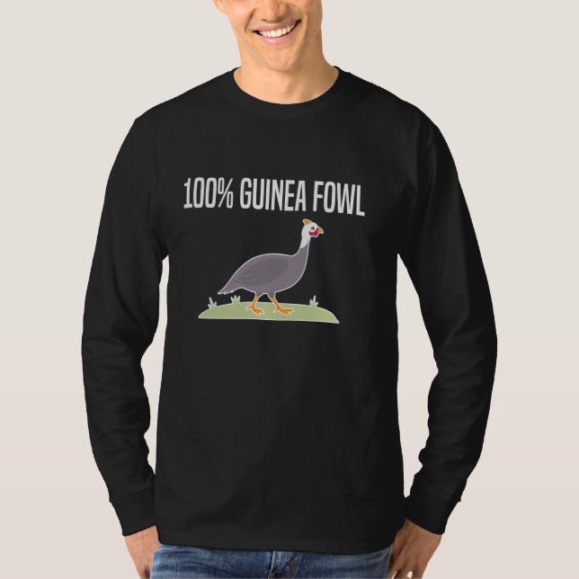 Camiseta 100 aves de guinea pollo (Anverso)