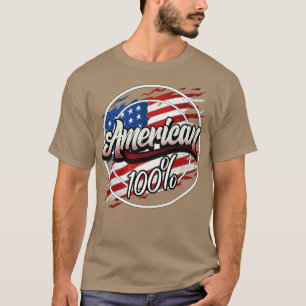 Camiseta 100% bandera estadounidense patriotismo pol