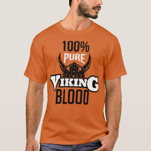 Camiseta 100 blanco puro de la sangre viking