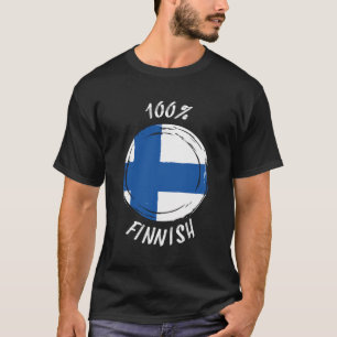 Camiseta 100 camisas finlandesas orgullosas de Bandera de l