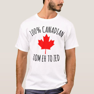 Camiseta 100% CANADIENSE DE EH A ZED - DÍA DE CANADÁ ,canad