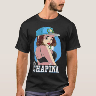 Camiseta 100 Chapina Latina Chica Bandera de Guatemala Orgu