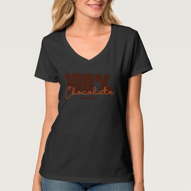 Camiseta 100 Chocolate Since 1980 Melanin Choc Lit Birthday (Anverso)