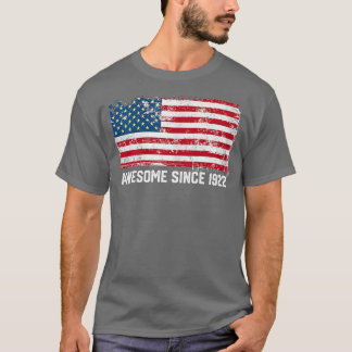 Camiseta 100 cumpleaños, Estados Unidos vintage, alucinante
