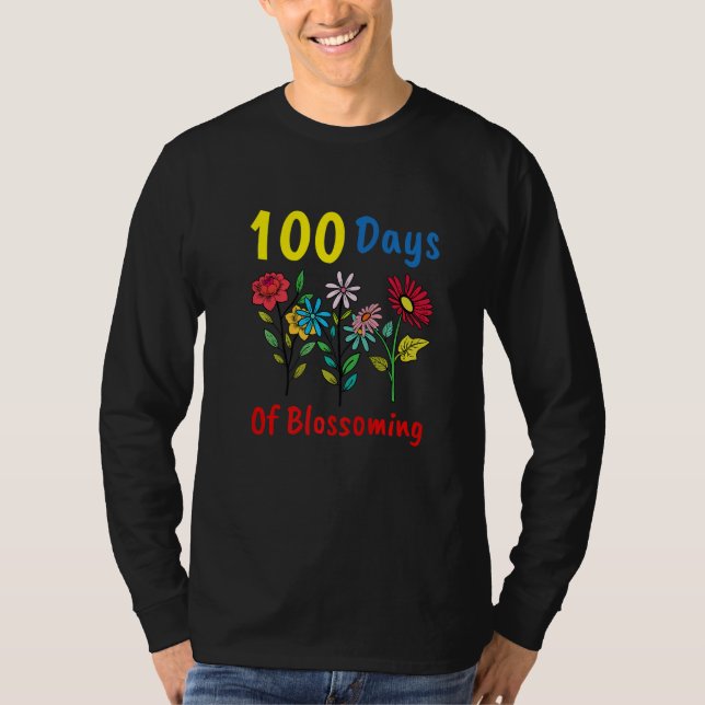 Camiseta 100 Day Of Blossoming Flower Plant 100th Day of Sc (Anverso)
