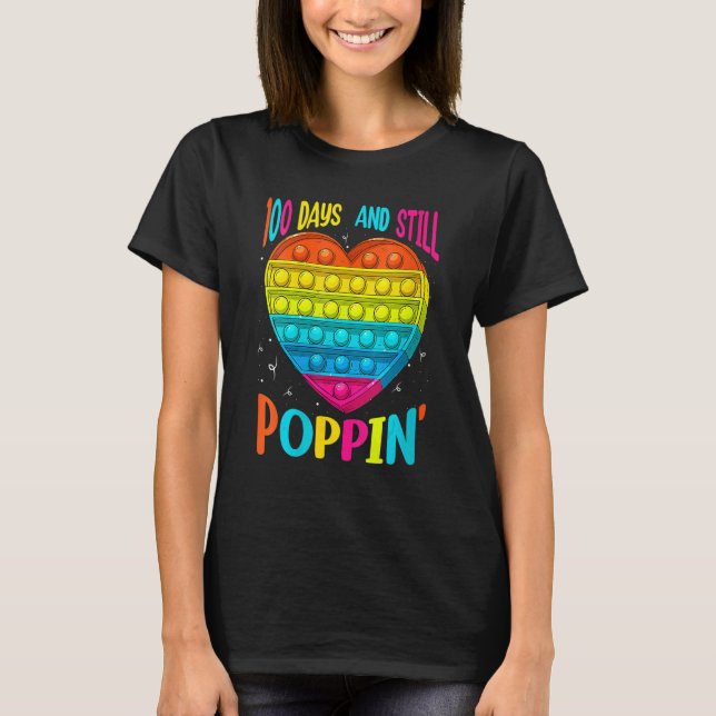 Camiseta 100 Days And Still Poppin 100th Day Of School Boys (Anverso)