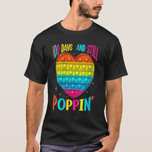 Camiseta 100 Days And Still Poppin 100th Day Of School Boys (Anverso)