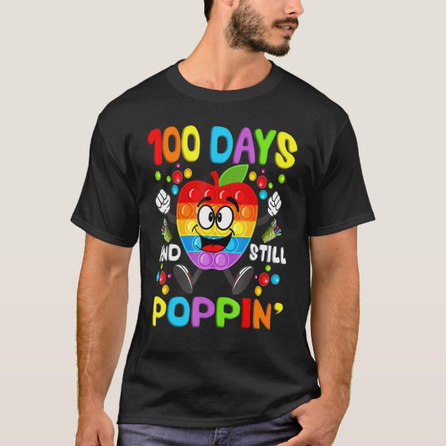 Camiseta 100 Days And Still Poppin 100th Day Of School Boys (Anverso)