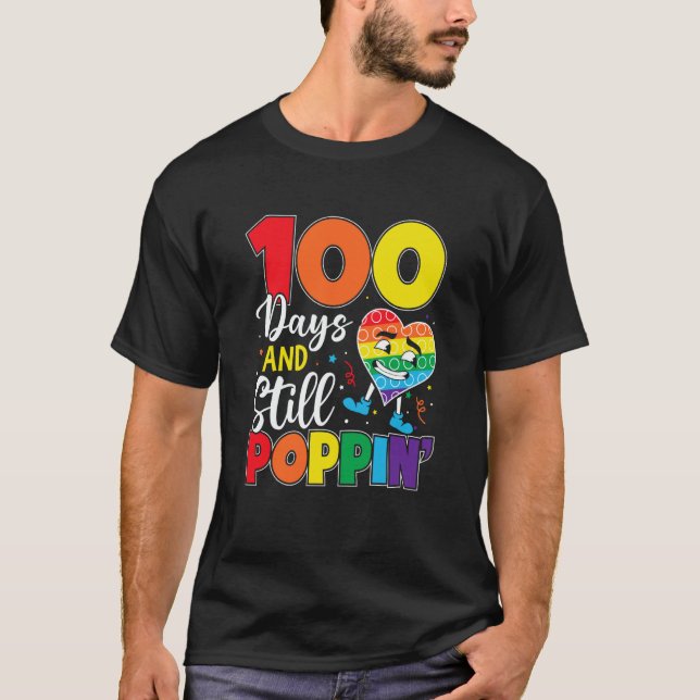Camiseta 100 Days And Still Poppin 100th Day Of School Boys (Anverso)