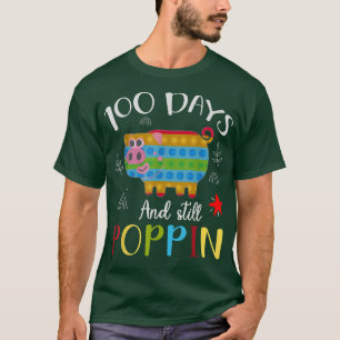 Camiseta 100 Days and Still Poppin Pig Shirt 100th Day Kids