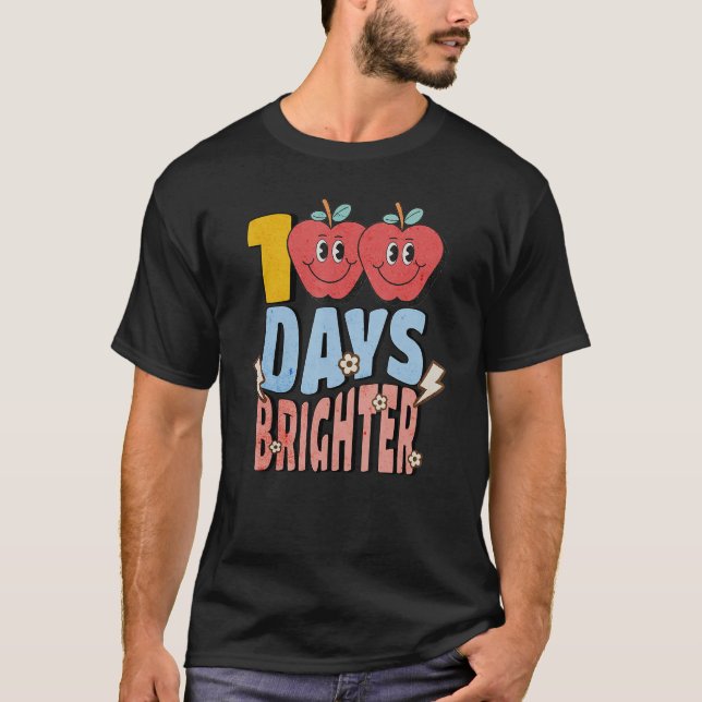 Camiseta 100 Days Brighter Back To School 100th Day Of Scho (Anverso)