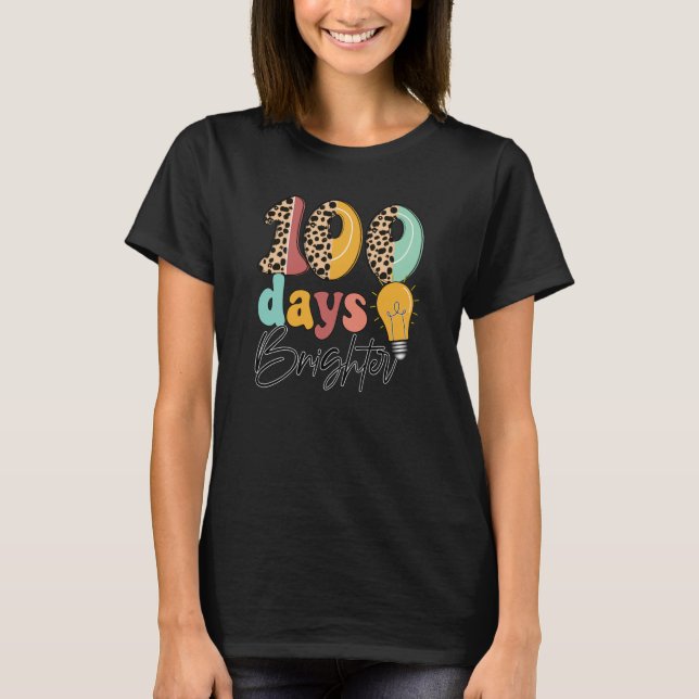Camiseta 100 Days Brighter Fun Leopard Balloons (Anverso)