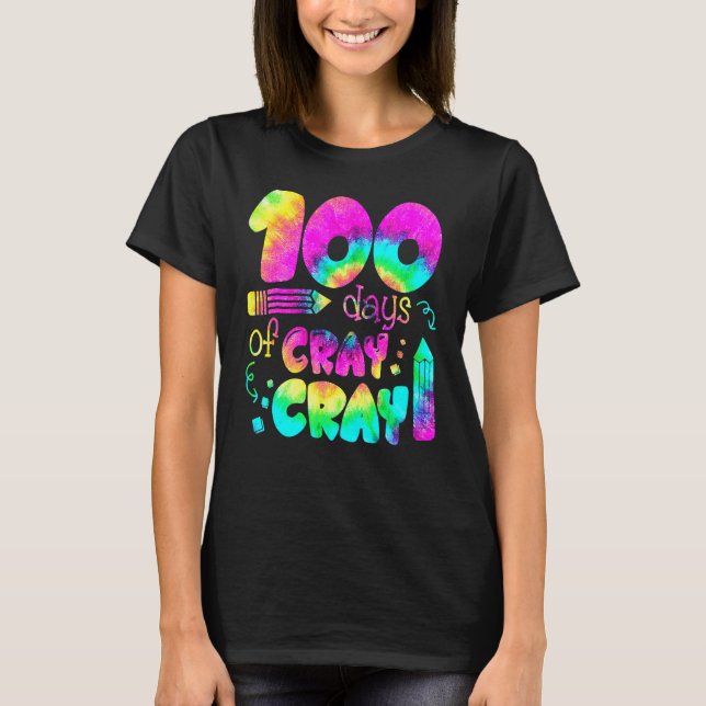 Camiseta 100 Days Cray Cray Buffalo Plaid 100th Day Of Scho (Anverso)