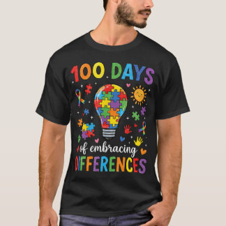 Camiseta 100 Days Embracing Differences Autism Awareness