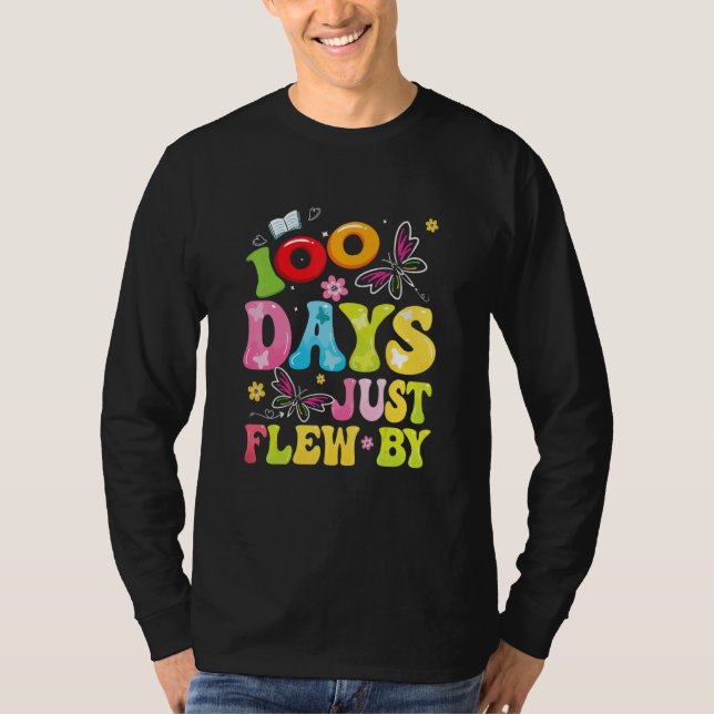 Camiseta 100 Days Just Flew By Butterfly 100th Day of Schoo (Anverso)