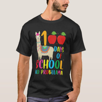 Camiseta 100 Days Llama Alpaca Pun Meme Sarcastic 100th Day
