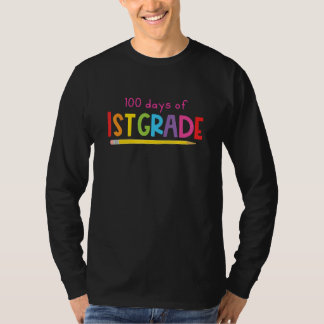 Camiseta 100 Days Of 1st Grade Happy 100th Colourful Day Of