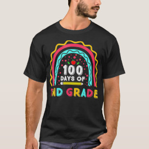Camiseta 100 Days Of 2nd Grade Rainbow 100th Day Of School 