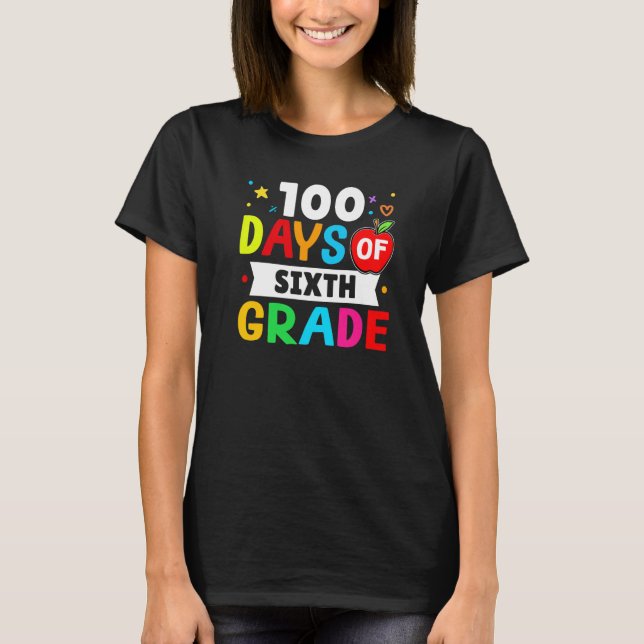Camiseta 100 Days of 6th grade Toddler Boy Girl Premium (Anverso)