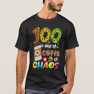 Camiseta 100 Days Of Coffee & Chaos - 100th Day School Teac