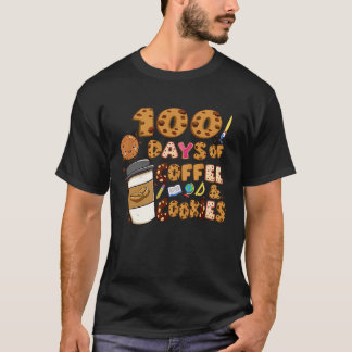 Camiseta 100 Days Of Coffee & Cookies 100th Day Of School T