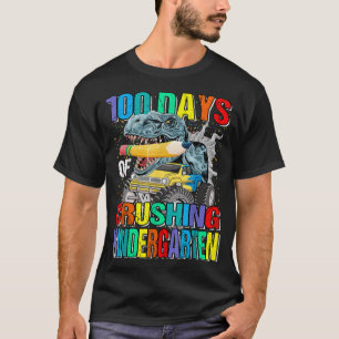 Camiseta 100 Days Of Crushing Kindergarten Monster Truck Di