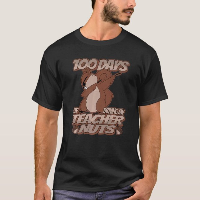Camiseta 100 Days of driving my Teacher Nuts  Dabbing Squir (Anverso)