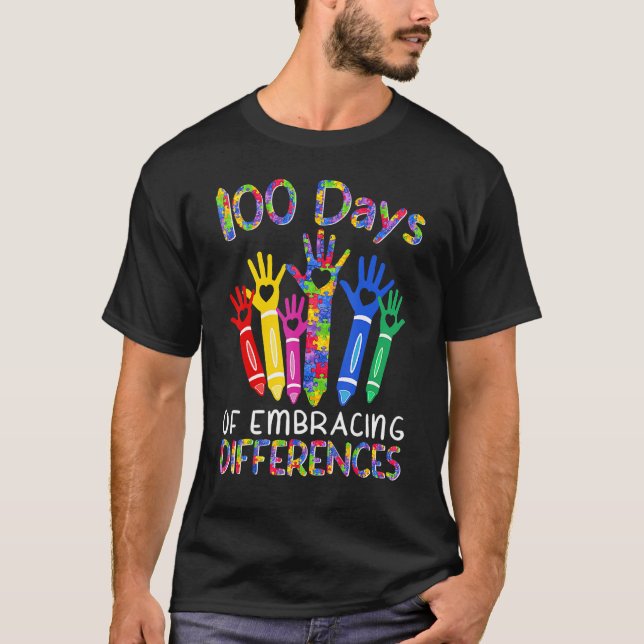 Camiseta 100 Days Of Embracing Differences IEP 100th Day Of (Anverso)