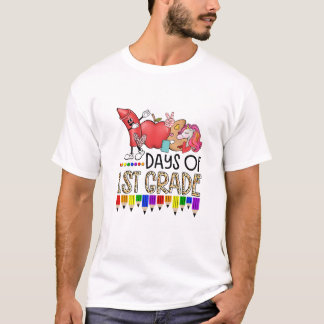 Camiseta 100 Days of First Grade Teacher 