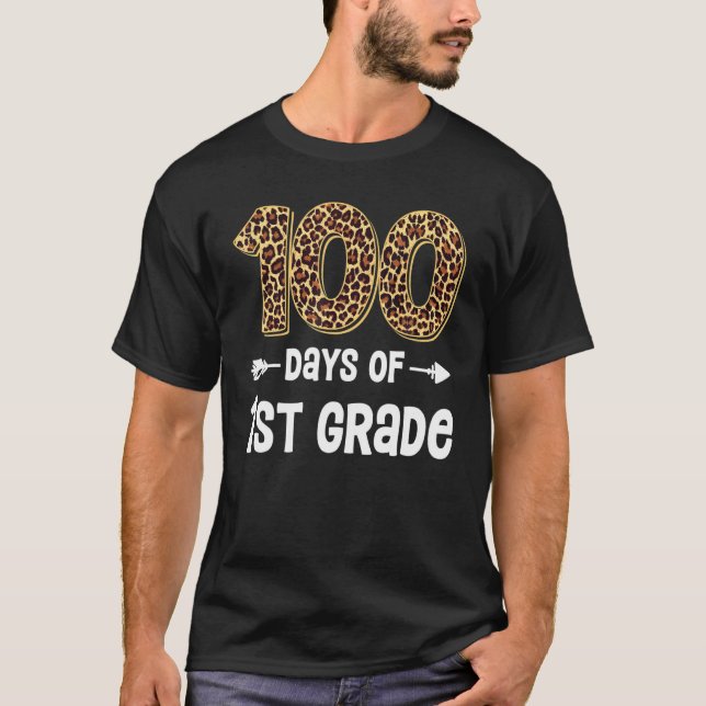 Camiseta 100 Days Of First Grade Teacher Student 100th Day  (Anverso)