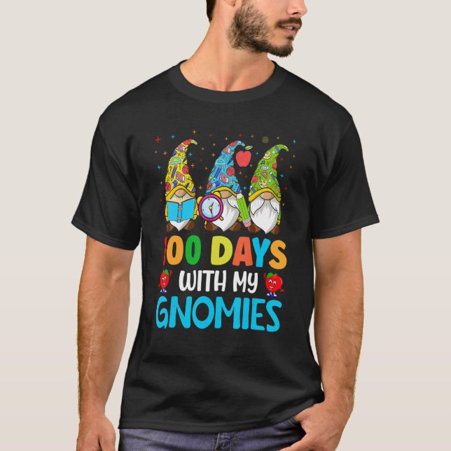Camiseta 100 Days of Gnomies Kids Child Happy 100 Days Of S (Anverso)
