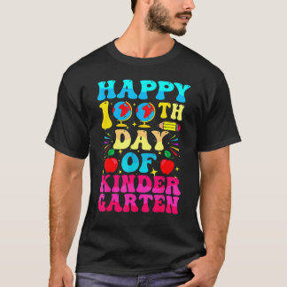 Camiseta 100 Days Of Kindergarten - Happy 100th Day Of Scho