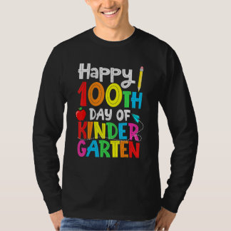 Camiseta 100 Days Of Kindergarten  Happy 100th Day Of Schoo
