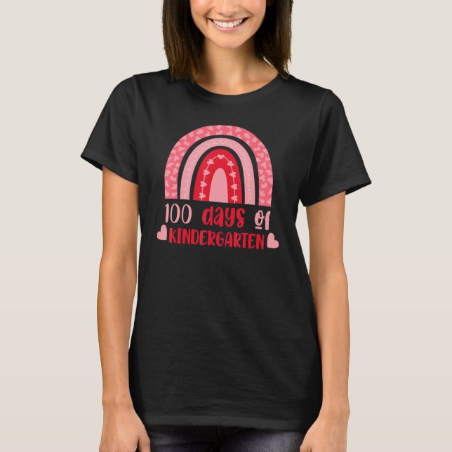 Camiseta 100 Days Of Kindergarten Teacher 100 Day Of School (Anverso)