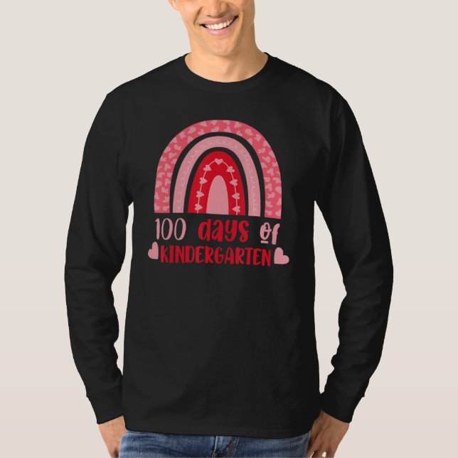 Camiseta 100 Days Of Kindergarten Teacher 100 Day Of School (Anverso)