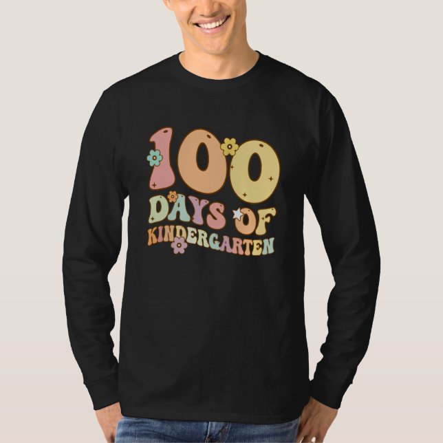 Camiseta 100 Days Of Kindergarten Teacher Student 100th Day (Anverso)