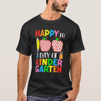 Camiseta 100 Days Of Kindergarten Teacher & Student Hearts 