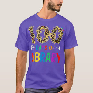 Camiseta 100 Days Of Library Teacher Student 100th Day Of S