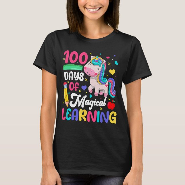 Camiseta 100 Days Of Magical Learning 100th Day Of School U (Anverso)