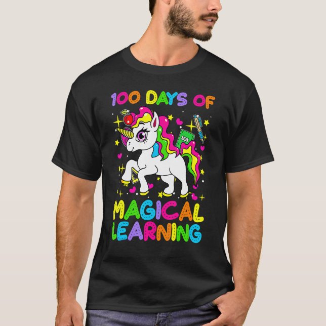 Camiseta 100 Days Of Magical Learning 100th Day Of School U (Anverso)