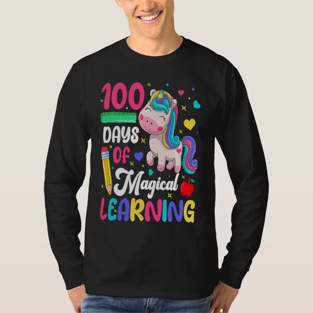 Camiseta 100 Days Of Magical Learning 100th Day Of School U (Anverso)