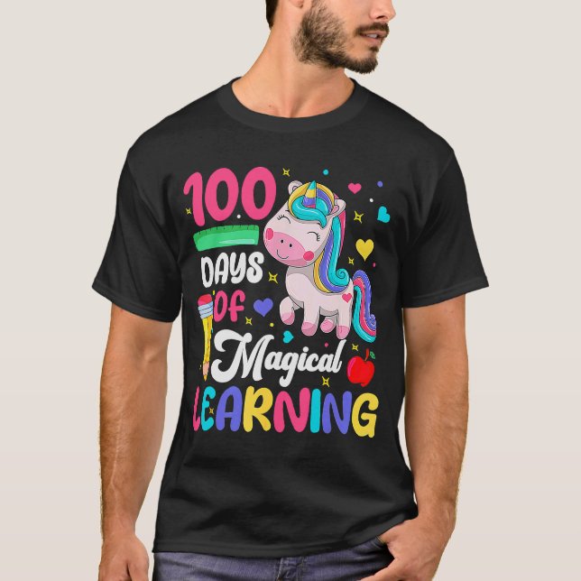 Camiseta 100 Days Of Magical Learning 100th Day Of School U (Anverso)