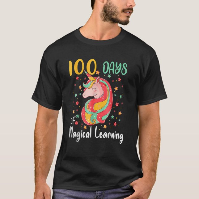 Camiseta 100 Days Of Magical Learning 100th Day Of School U (Anverso)