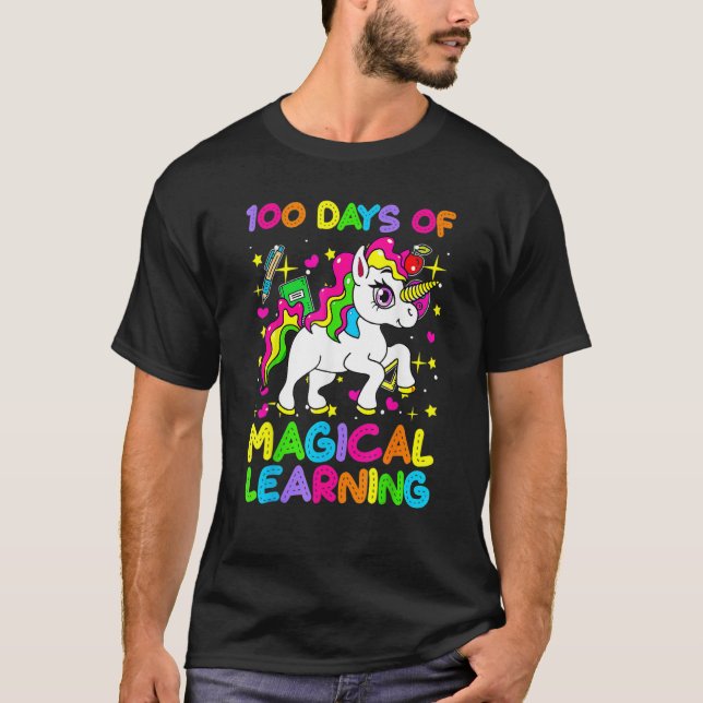 Camiseta 100 Days Of Magical Learning 100th Day Of School U (Anverso)